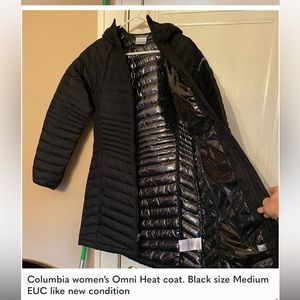 Columbia women’s Omni Heat coat. Black size Medium
EUC like new condition